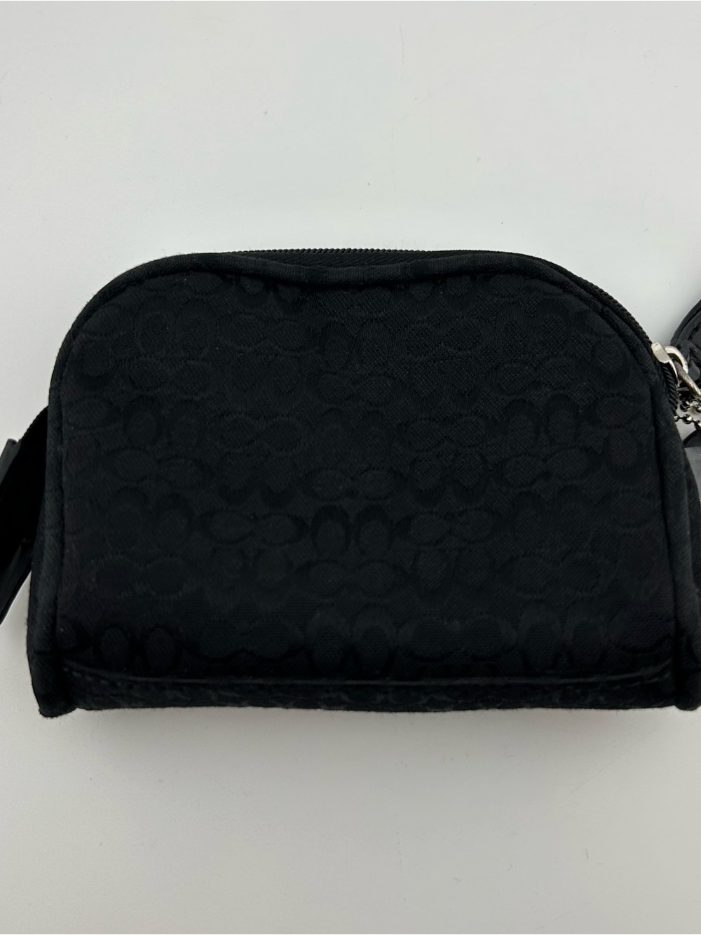 NWT Coach Mini Sig Black Zip Cosmetic Pouch Canvas Leatherware Style 2310 - Picture 10 of 16